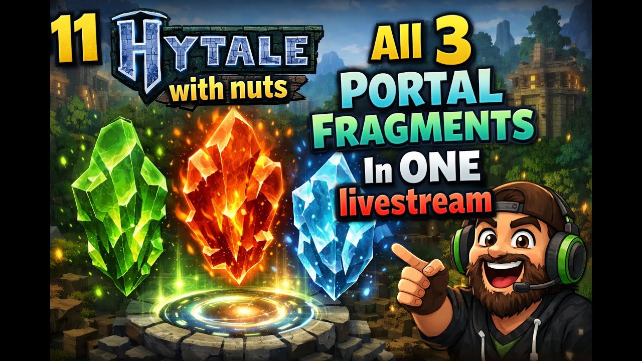 #11 Hytale with nuts - All 3 Portal Fragments In ONE livestream