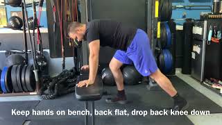 Bench Hip/Glute Stretch