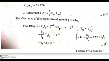 EE8002 Output equation of single phase transformers