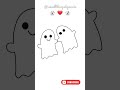 Cute little ghost drawing👻 #shorts #viral #fyp #tiktok #youtubeshorts #halloween #trending #art