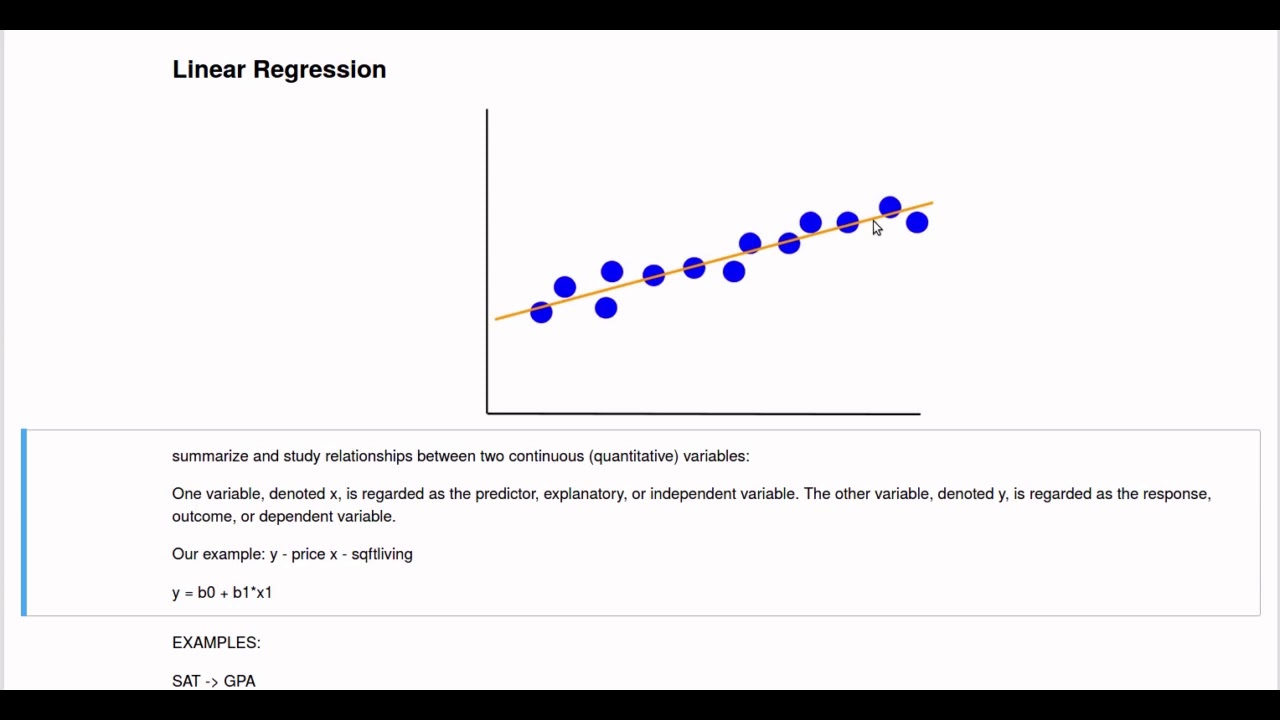 What Is Linear Regression - Data Science Course 2020 - YouTube