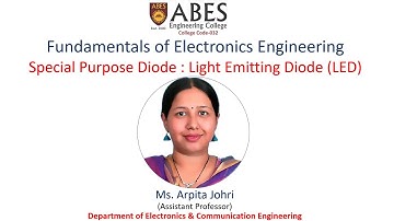 Special Purpose Diode : Light Emitting Diode (LED) | Fundamentals of Electronics Engineering