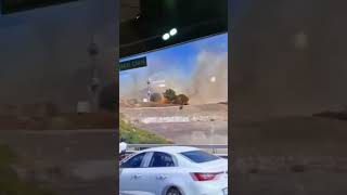 Dumanlar Tem Otoyolu Kenarını Sardı