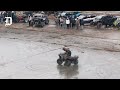 Dallas: ATVs take over empty lot near downtown after winter storm