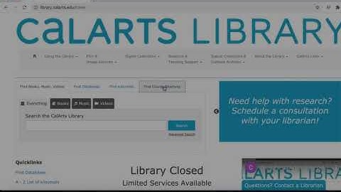 Find Course Reserves and E-Reserves in the CalArts Library