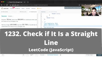 How to Solve "1232 Check if It Is a Straight Line" on LeetCode? - Javascript