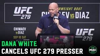Dana White CANCELS UFC 279 press conference after backstage chaos: 'For everyone's safety'
