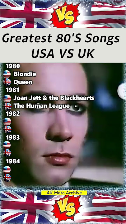 Greatest 80'S Songs 📀 USA VS UK - Who's Better?  #nostalgia #80s #music #greatesthits #shorts