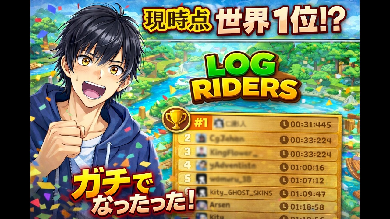 Cheat Log Riders 世界最速‼1位になった‼【Log Riders】 - YouTube