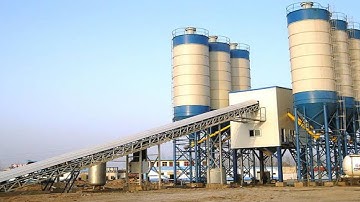 Concrete batching plant animation. Concrete construction equipment