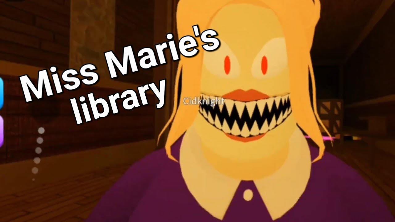 Escape Miss Marie's library Scary Roblox Obby YouTube