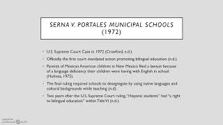 Historical Timeline of ELL Court Cases and Laws