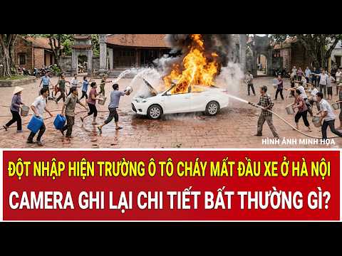 Inside the scene of the car fire in Hanoi: What unusual details did the camera capture?