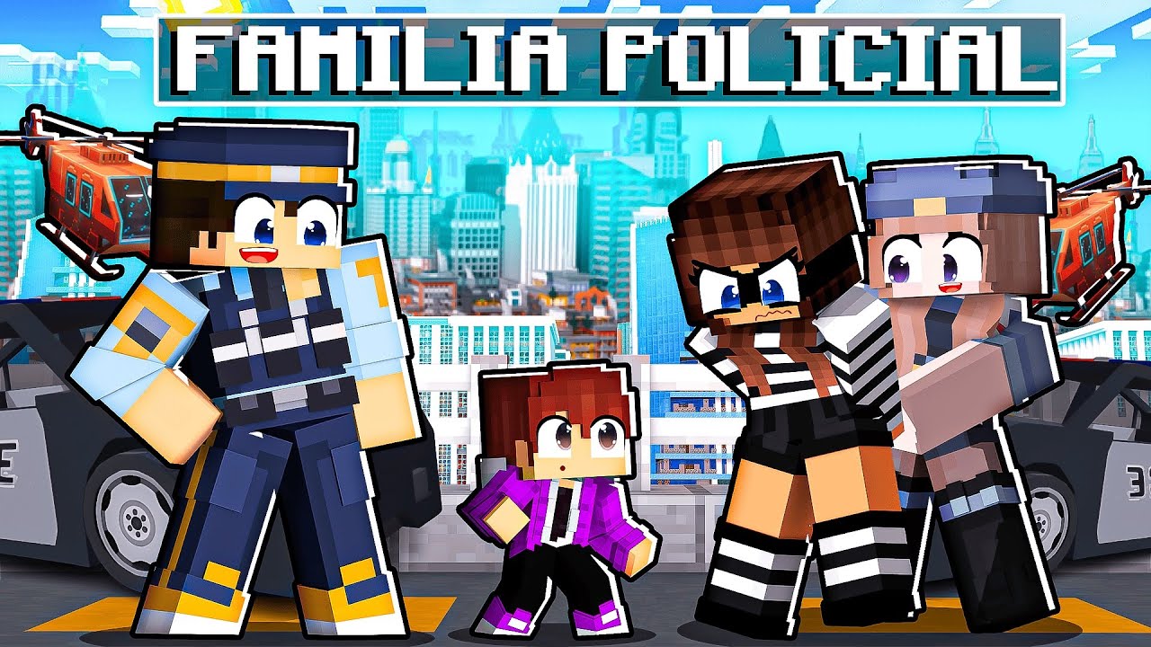 S4ULO foi ADOTADO pela FAMÍLIA POLICIAL no Minecraft!