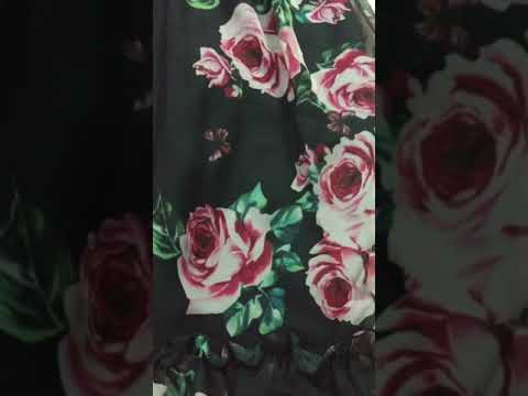 Đầm Bầu Giá Rẻ _ Voan Hoa Hồng 3D ( Trắng và Đen ) | đầm bầu elly mami