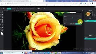 Коррекция фото онлайн в программе  Pixlr Editor 2021, регулируем яркость и контрастность