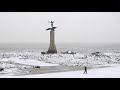 Saint-Nazaire sous la neige au mois de février 2021