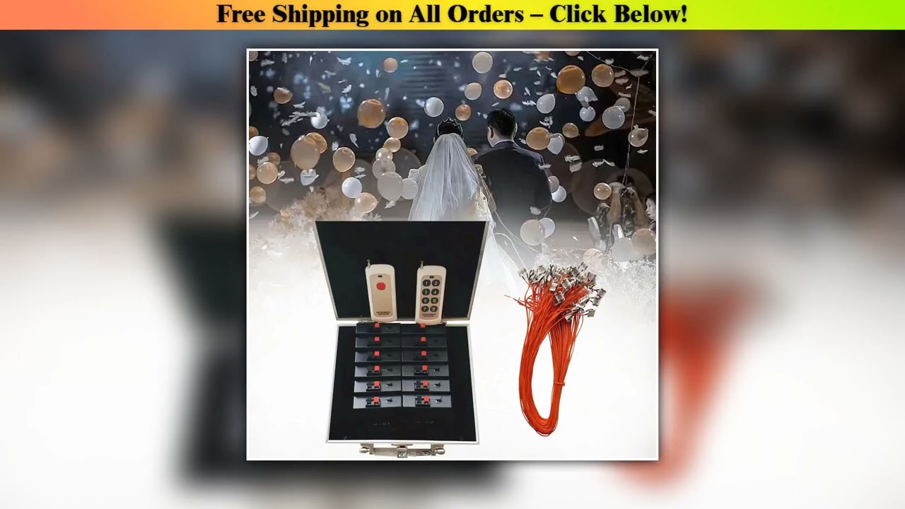 10 12 Channel Remote Control Balloon Blasting Machine with Flight Case Stage Party Decorations for