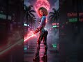 She Pulled a Katana on the Promenade | 21st Century Vice #fighter #cyberpunk #music #scifi #blade