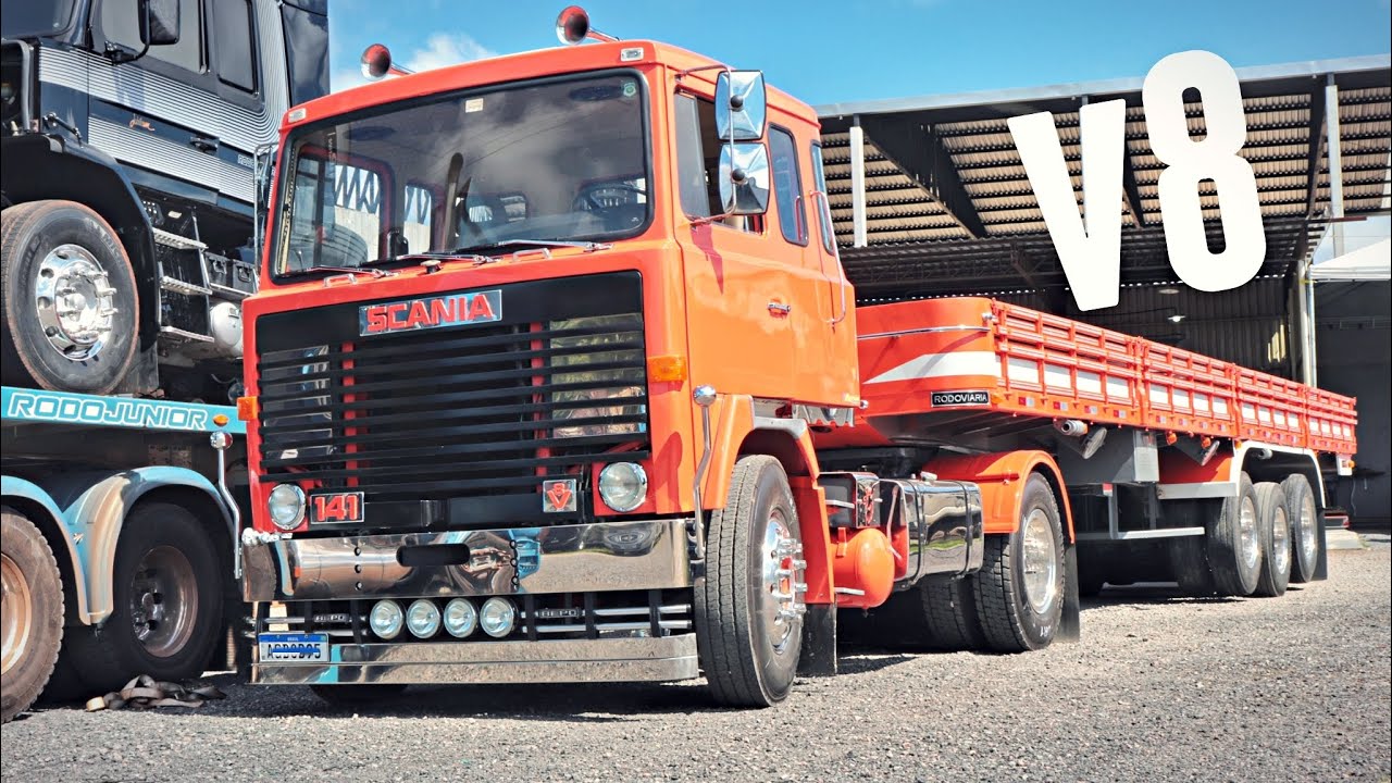 SCANIA LK 141 V8 - A Lenda! (ronco do motor inconfundível) + Carreta Clássica / CAMINHÕES ANTIGOS