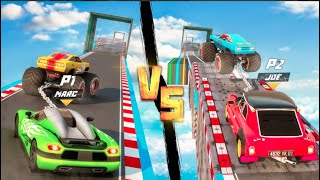 Superhero Double Impossible: Mega Ramp Car Stunts. Mega ramp car stunt impossible tracks 3D. screenshot 5