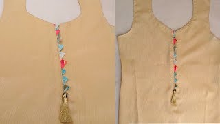 Kurti neck design cutting and stitching | Beautiful neck design for kurti / kameez / churidar