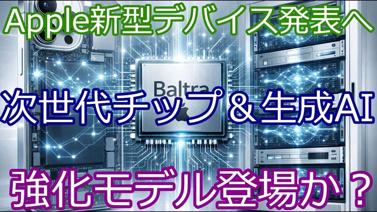 Apple新型デバイス発表へ！次世代チップ＆生成AI強化モデル登場か？
