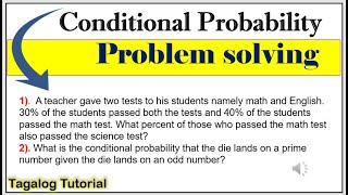 [Tagalog] Conditional probability #math10 #conditionalprobability #howtosolveproblem #problemsolving