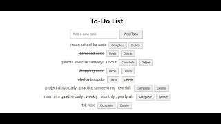5  To Do  list App React js crash course #somali