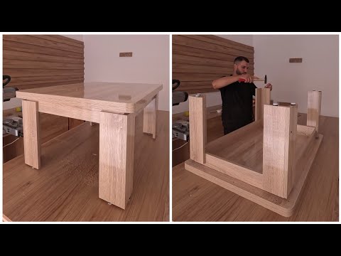 شاهد كيف صنعت طاولة قهوة صغيرة من خشب الامدي إف