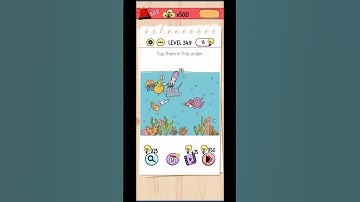 Brain test level 349 solution / tap them in order: