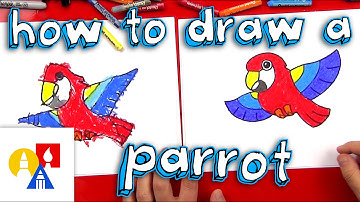 How To Draw A Cartoon Parrot