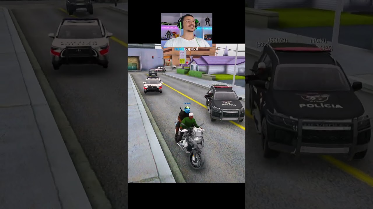 O policial nao conseguiu ver ele atras da arvore nessa fuga insana no gta rp #shorts #viralvideo