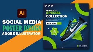 Adobe Illustrator | Nike Shoe Design | Social Media Banner