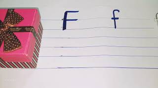 ابسط طريقة لكتابة letter f للاطفال طريقة سهلة جداا