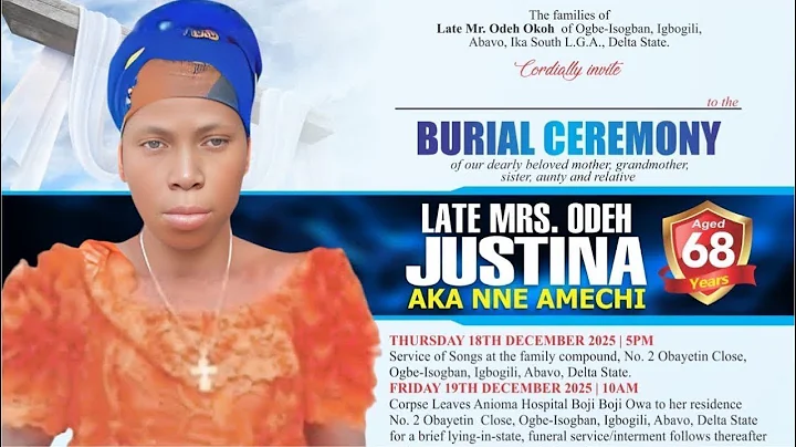Burial Reception of Late Mrs. Odeh Justina a.k.a Nne Amechi in Abavo.