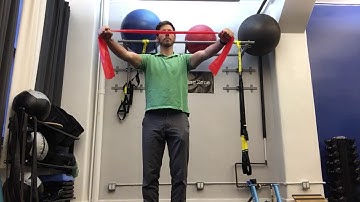 Band Resisted T-Spine Rotation In Standing