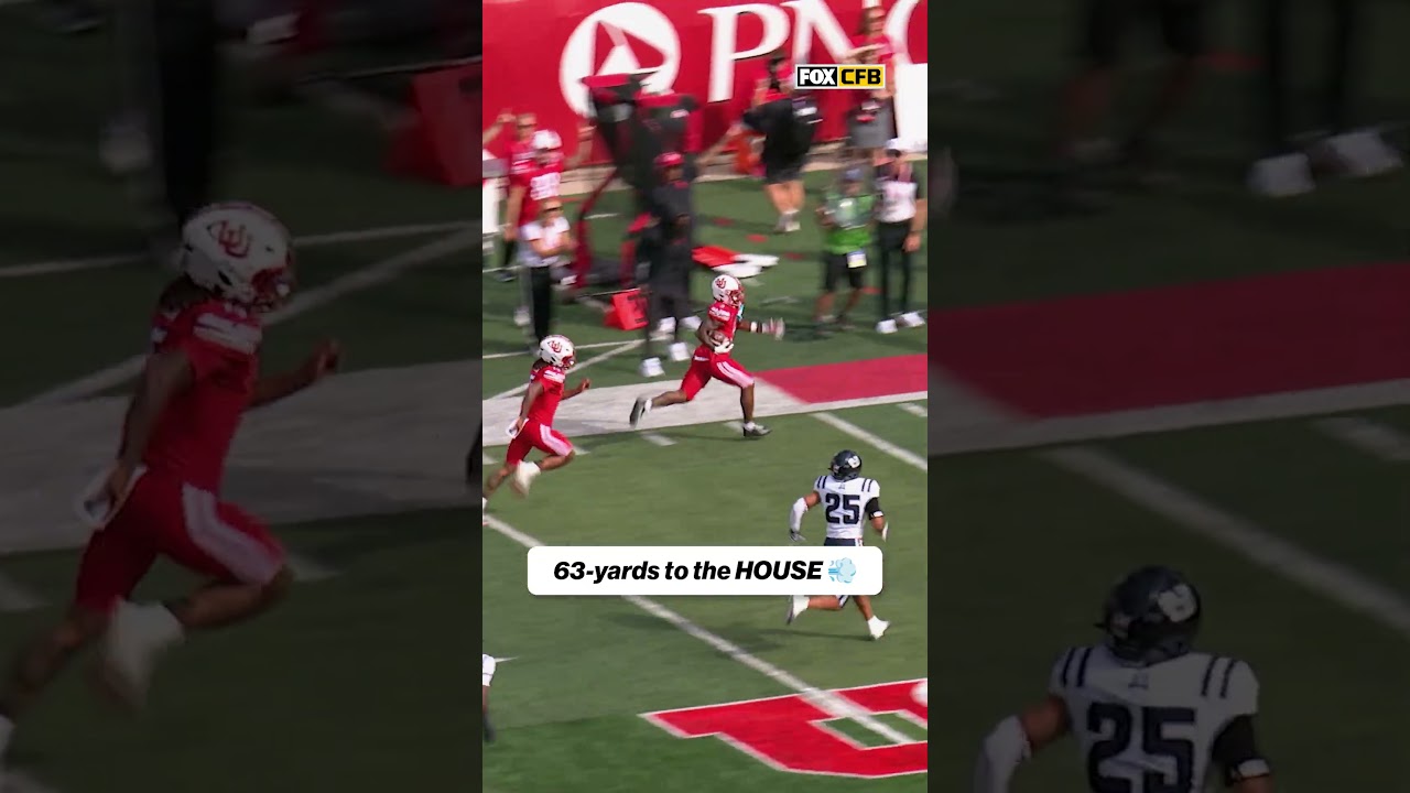 63 YARD TO THE 🏠 #UTAH #CFB #FOOTBALL #TD #COLLEGEFOOTBALL