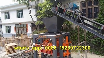 QT4 24B semi automatic brick production line in customer factory