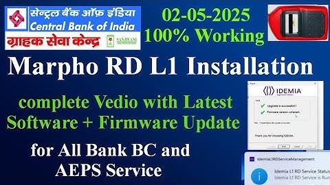Marpho L1 Device Installation for Central Bank of India CSP | Marpho L1 Device Installation 2025