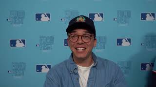 ... muse tv christine romero talks with musician and author logic at
the red carpet for mlb food fest 2019 in los ange...