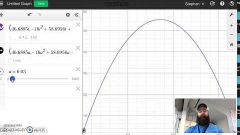 Desmos ball on projectile path