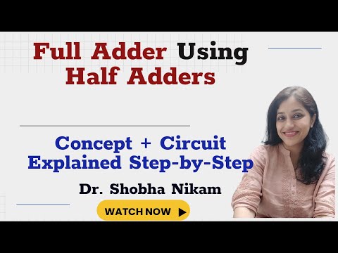 Full Adder Using Half Adders | Concept + Circuit Explained Step-by-Step