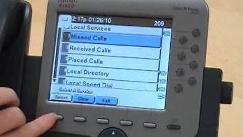 Cisco IP Phone 7970 Viewing Missed Calls