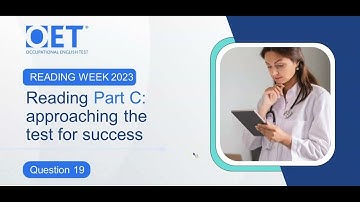 OET Reading Sample Test 5 - (Part C) Q19