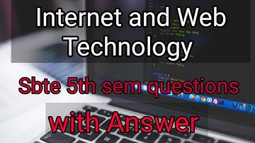 Internet and Web Technology important questions with solution || Sbte 5th Semester IWT questions.