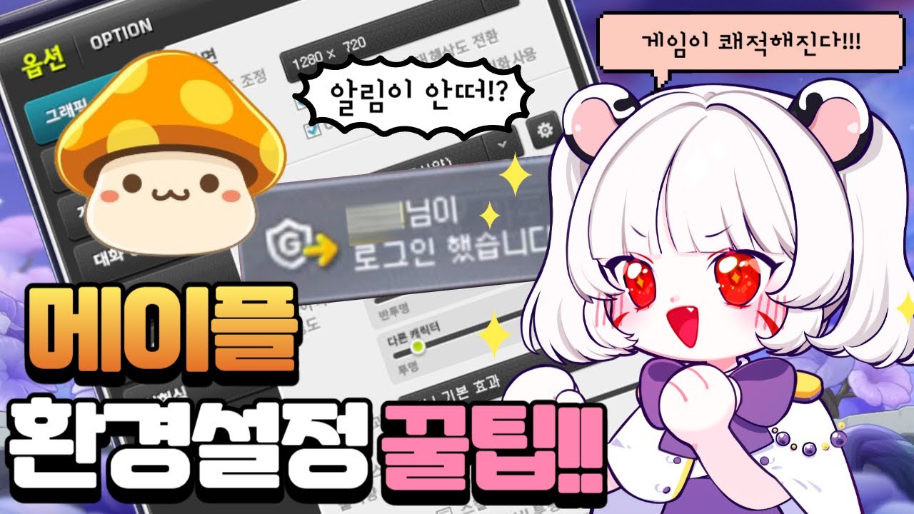 설정 하나로 메이플이 쾌적해진다!? 5분으로 끝내는 메이플 환경설정 꿀팁!!!