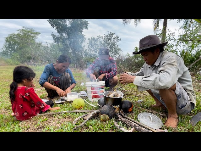 ដុតខ្យងត្នោតទុំទល់មុខកោះព្រះ WITH BROTHER FAMILY INFRONT OF PRAH ISLAND Bong LaorTV class=