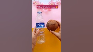 Craft from waste material/ Coconut shell craft ideas/waste material craft ideas #shorts #diy house