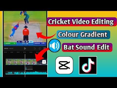 Cricket Video Editing Color Gradient &Add Bat Sound Using Capcut 🔥